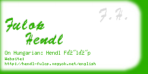 fulop hendl business card